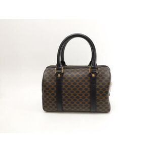 Celine Hardware Gold Leather Black Triomphe Speedy 25 Tote Bag Handbag